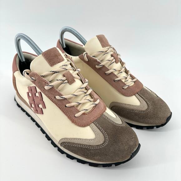 Tory Burch Vintage Nylon Sneaker Gressane Heroes Soft Plain Weave Pink Orzo Sz 9 - Picture 1 of 9